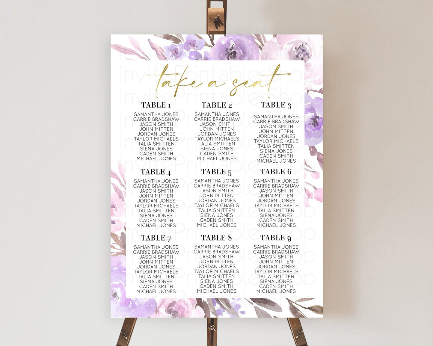 Secret Garden Seating Chart Wildflower Seating Chart Pastel Flowers Seating Chart Enchanted Garden Boho Floral Take A Seat Decor D10201