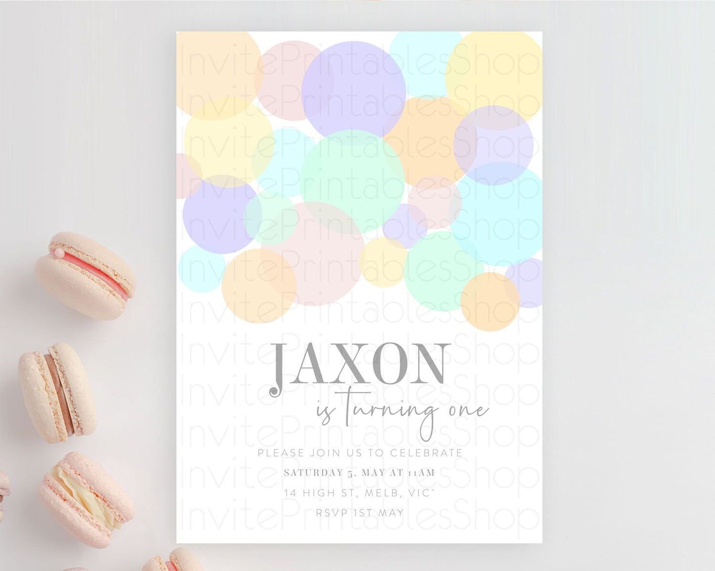 Pastel Birthday Invitation Pastel Confetti Birthday Invitation Bubbles Invitation Colorful Rainbow Confetti 2nd 1st First Birthday 100209