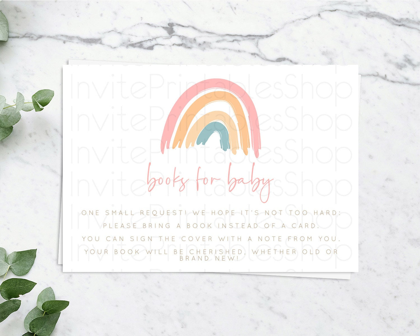 Pastel Rainbow Books For Baby Card Boho Rainbow Book Insert Boho Rainbow Book Card Pastel Watercolor Baby Shower Book Poem Request D10350