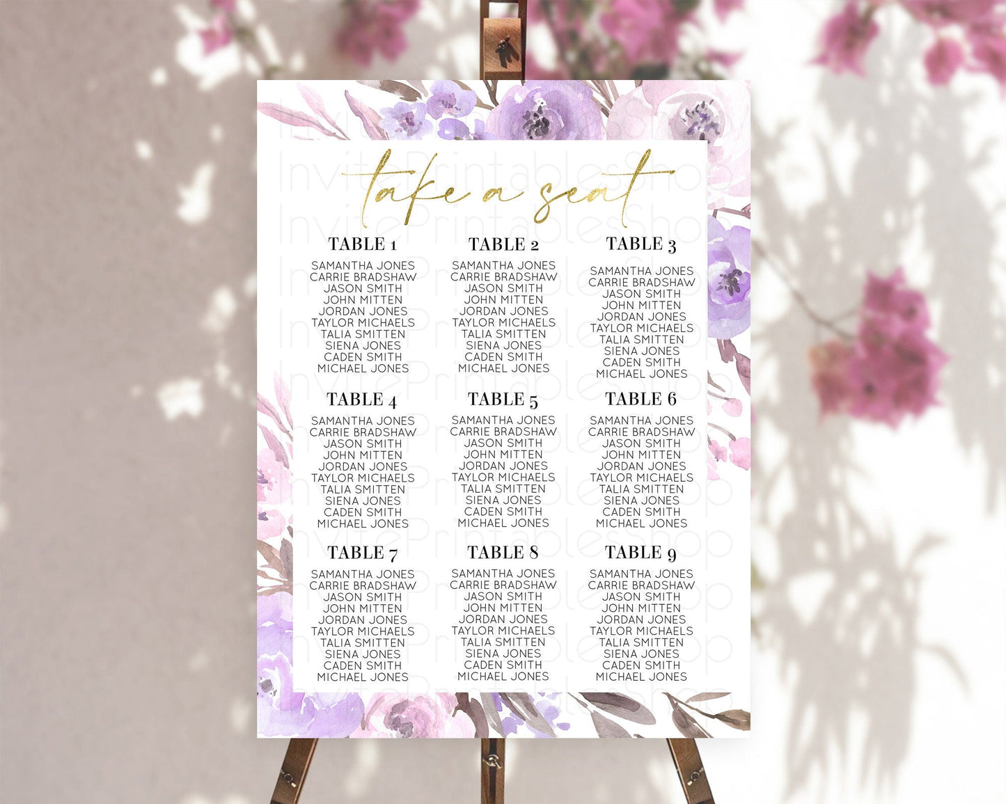 Secret Garden Seating Chart Wildflower Seating Chart Pastel Flowers Seating Chart Enchanted Garden Boho Floral Take A Seat Decor D10201
