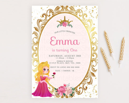 Editable Princess Birthday Invitation Castle Invitation Royal Birthday Fairy