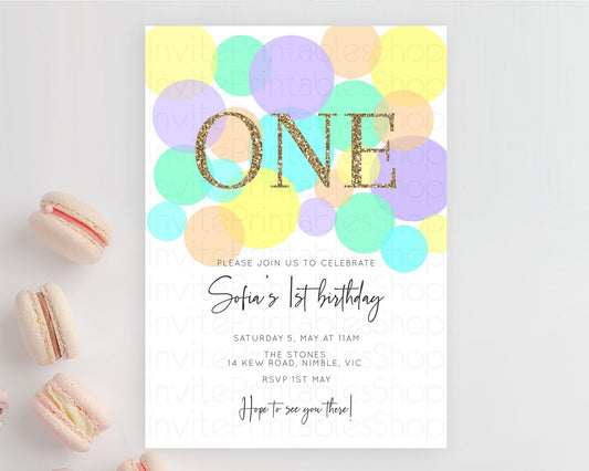 Editable Pastel Birthday Invitation Pastel Confetti Birthday Invitation Bubb