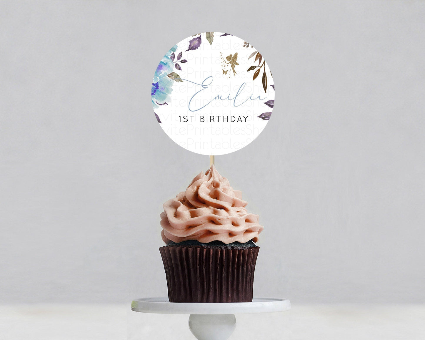 Fairy Cupcake Toppers Pastel Fairy Cupcake Toppers Fairy Floral Garden Cupcake Topper Enchanted Garden Floral Butterfly Party Decor D10728