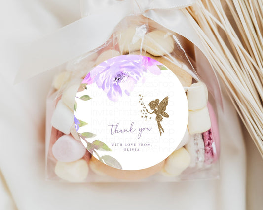 Editable Fairy Gift Tags, Floral Favor Tags, Bonbonniere Tags, Thank You Tag