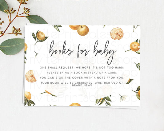 Editable Citrus Books For Baby Card Lemon Book Insert Orange Book Insert Cit