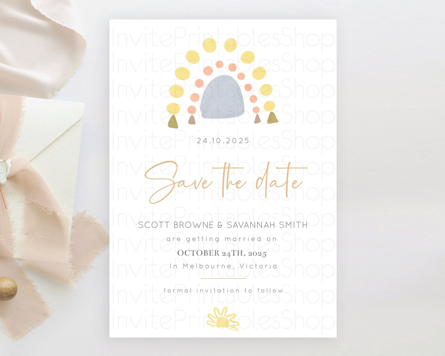 Pastel Rainbow Save The Date Template Boho Colorful Rainbow Party Rainbow Baby Theme For 1st Birthday Baptism Baby Shower Wedding D10688