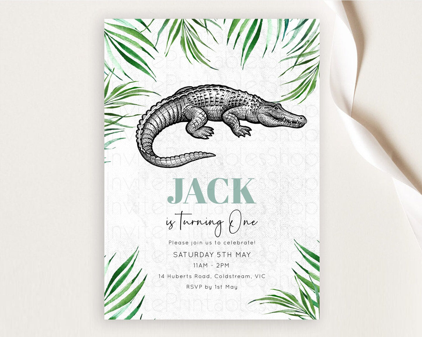 Crocodile Birthday Invitation Alligator Birthday Invitation Later Alligator Birthday Gator Swamp Birthday Invite Safari Crocodile D10847