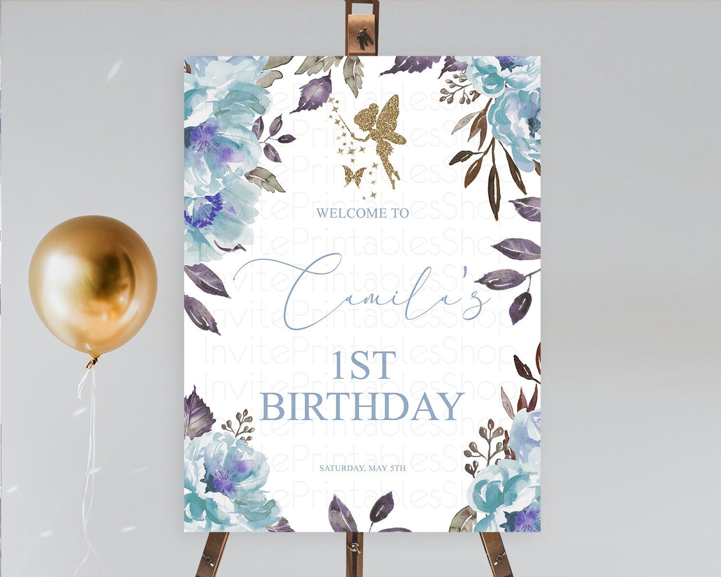 Fairy Welcome Sign Fairy Welcome Board Enchanted Garden Pastel Floral Butterfly Decor Secret Garden First Birthday Welcome Sign D10728