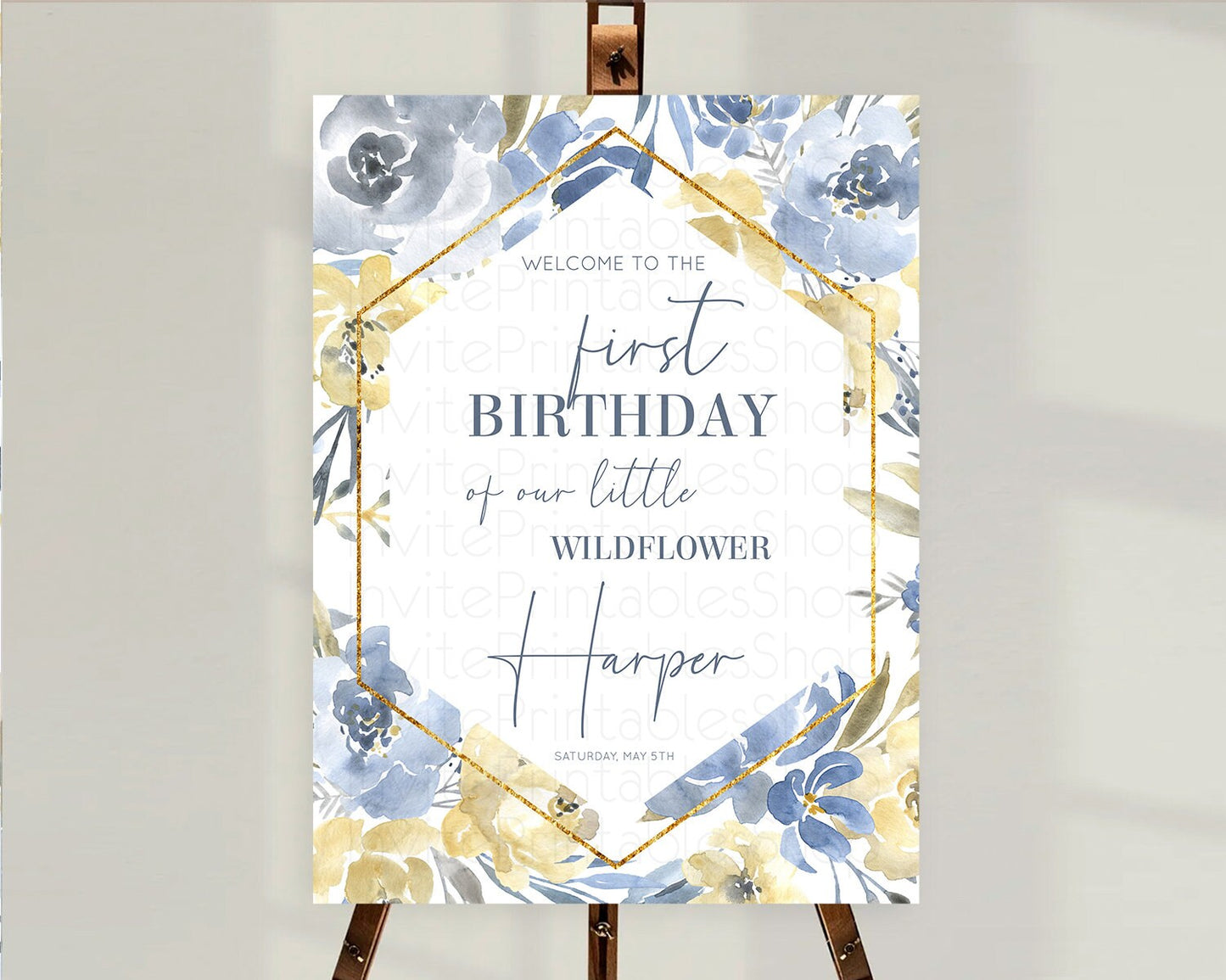 Secret Garden Welcome Sign Wildflower Welcome Board Pastel Flower Garden Welcome Poster Boho Wildflower First Birthday Welcome Sign D10782