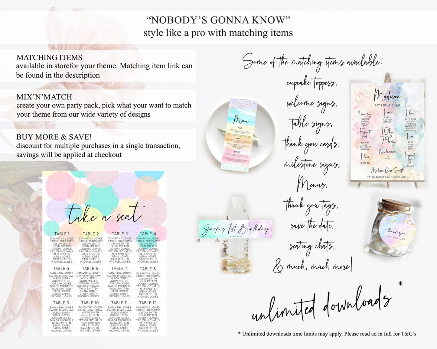 Pastel Seating Chart Pastel Confetti Seating Chart Bubbles Sprinkles Seating Sign Colorful Rainbow Decor Confetti Seating Board D10784