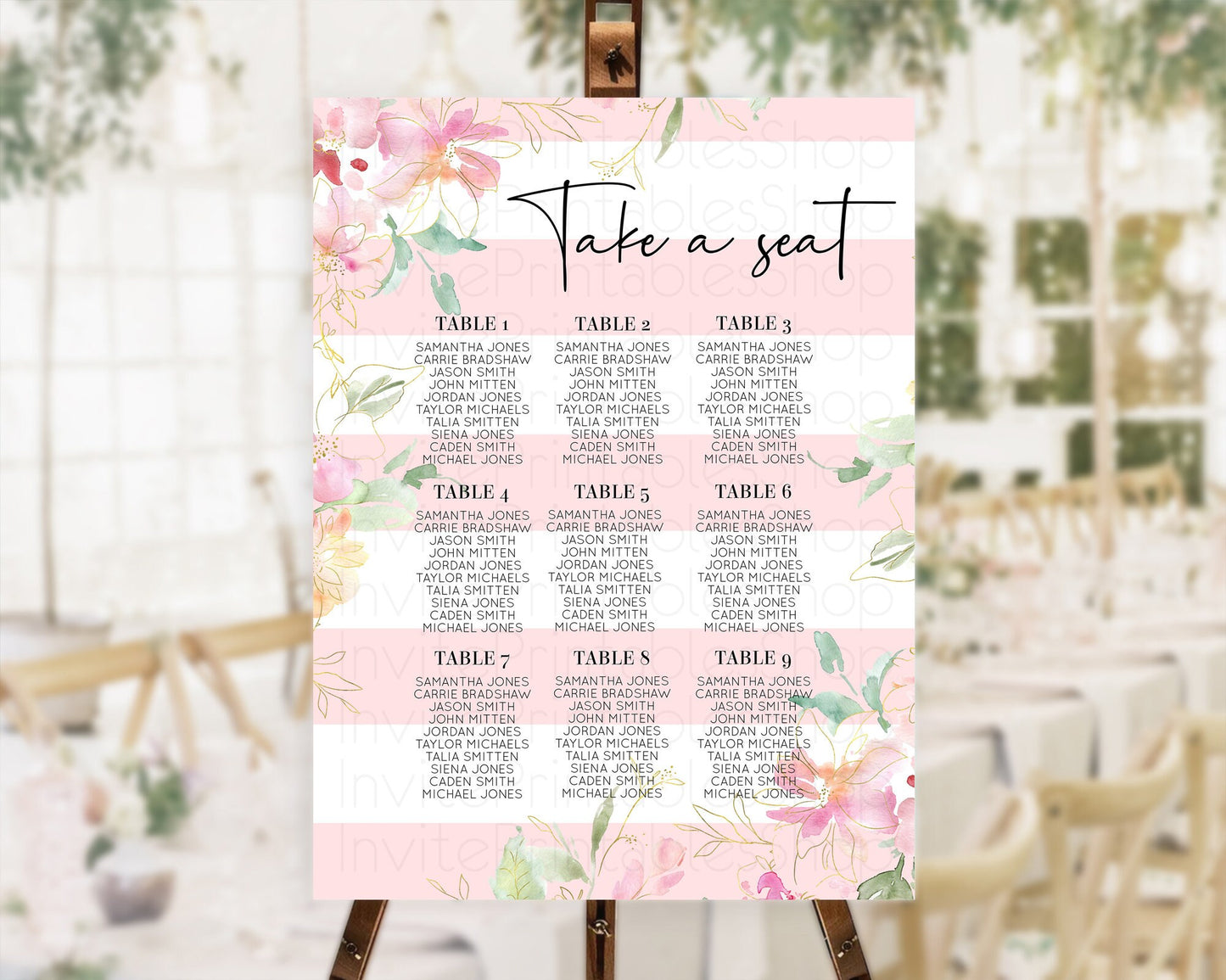 Secret Garden Seating Chart Wildflower Seating Chart Pastel Flowers Seating Chart Enchanted Garden Boho Floral Take A Seat Décor D10300