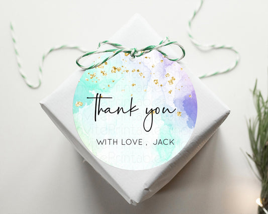 Editable Pastel Thank You Tags Rainbow Thank You Gift Tags Colorful Pastel F