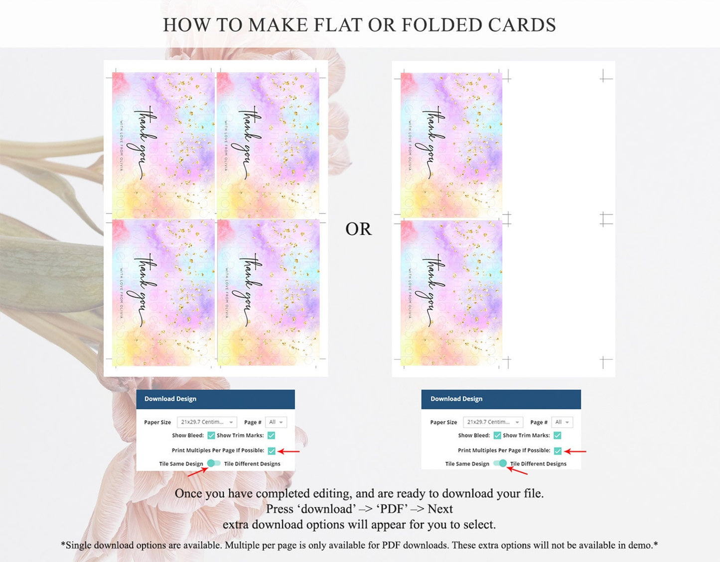 Pastel Thank You Rainbow Thank You Card Colorful Pastel Birthday Thank You Card Confetti Watercolor Pastel Teacher Thank You Cards D10437