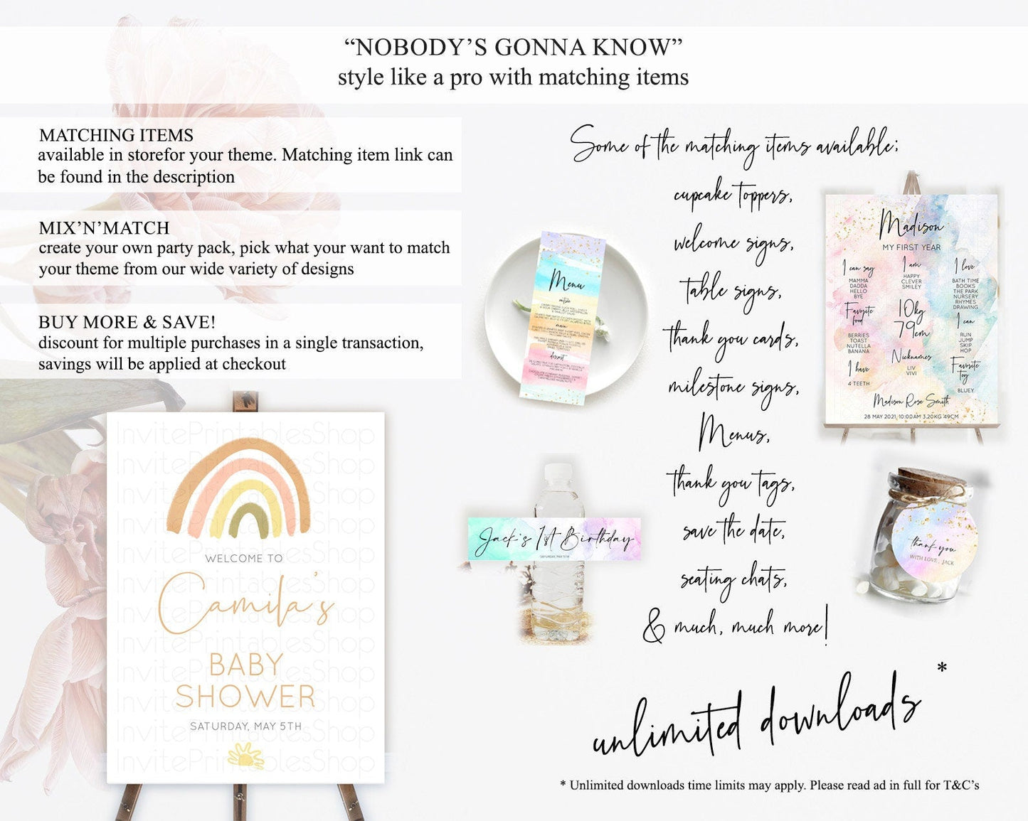 Pastel Rainbow Baby Shower Welcome Sign Boho Rainbow Welcome Board Rainbow Welcome Sign Pastel Welcome Decor Rainbow Welcome Sign D10684