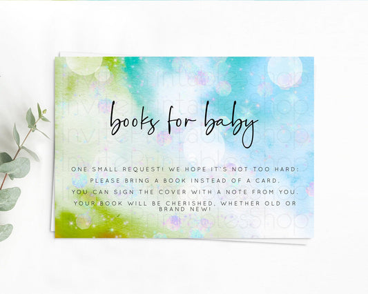 Editable Rainbow Books For Baby Card Pastel Book Insert Colorful Pastel Wate