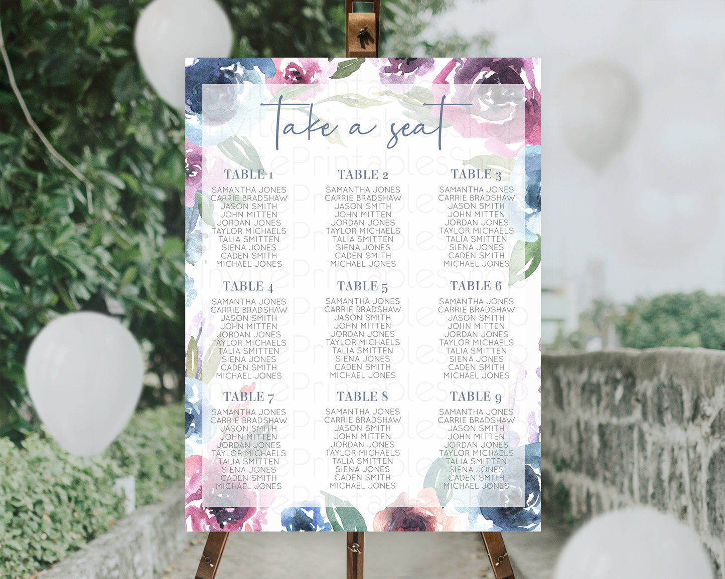 Secret Garden Seating Chart Wildflower Seating Chart Pastel Flowers Seating Chart Enchanted Garden Boho Floral Take A Seat Decor D10780