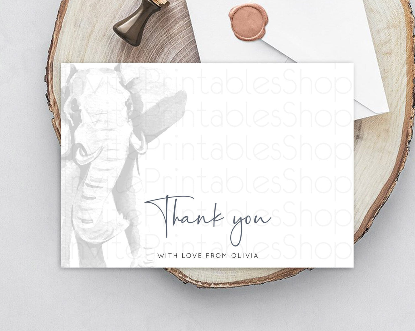 Pastel Elephant Thank You Rainbow Elephant Thank You Card Colorful Rainbow Birthday Thank You Pastel Teacher Thank You Card Template D10292