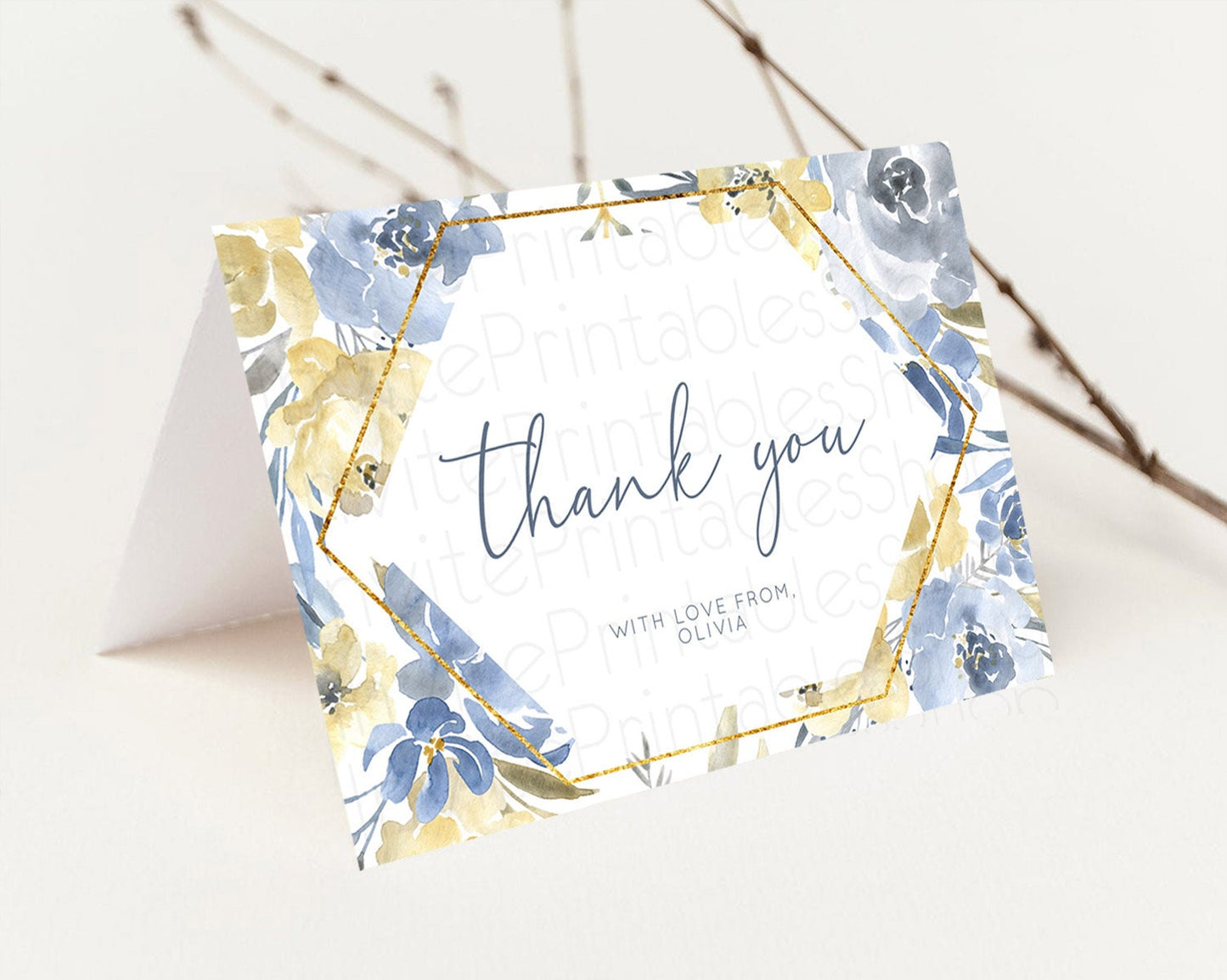 Secret Garden Thank You Wildflower Thank You Card Pastel Flower Garden Birthday Thank You Card Boho Floral Teacher Thank You Card D10782