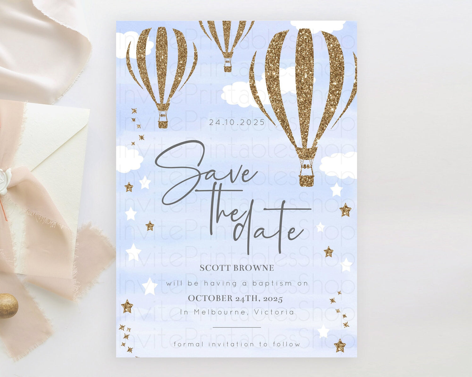 Editable Hot Air Balloon Save The Date Template Adventure Awaits Mr. ONEderf