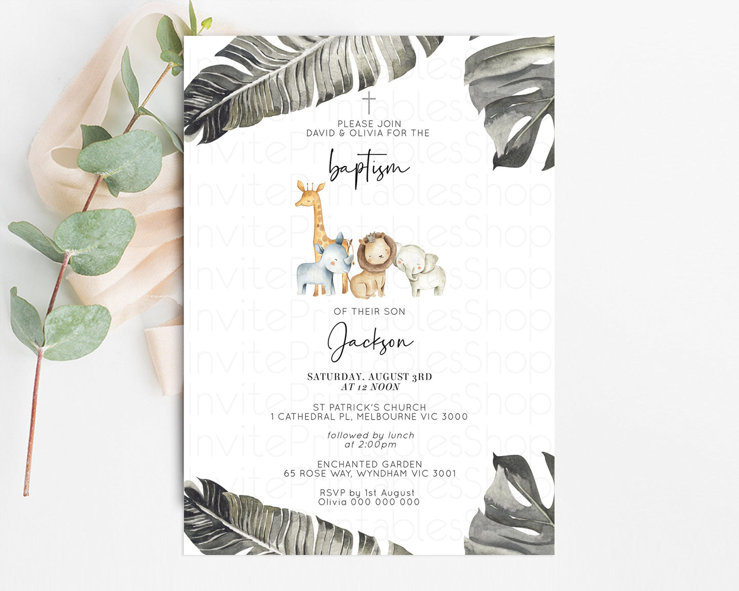 Baptism Invitation Christening Invitation Holy Communion Invite