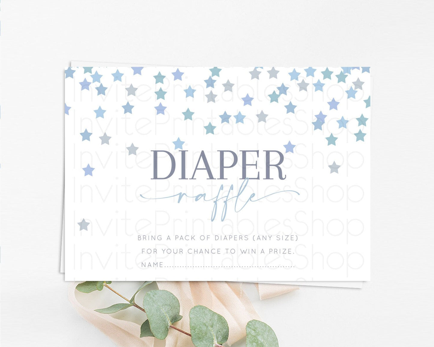 Pastel Star Diaper Raffle Card Shooting Star Diaper Raffle Insert Twinkle Little Star Diaper Ticket Rainbow Confetti Raffle Game D10341
