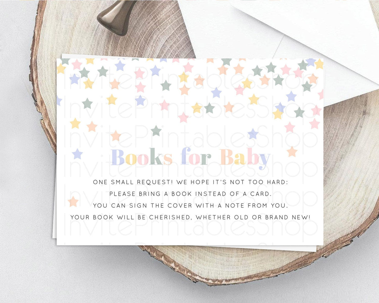 Pastel Star Books For Baby Card Shooting Star Book Insert Twinkle Little Star Book Card Rainbow Confetti Guests Book Poem Request D10795