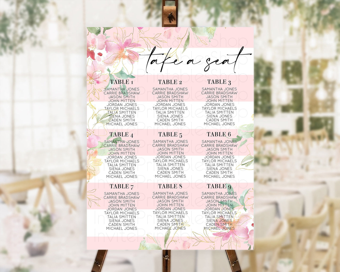 Secret Garden Seating Chart Wildflower Seating Chart Pastel Flowers Seating Chart Enchanted Garden Boho Floral Take A Seat Décor D10301