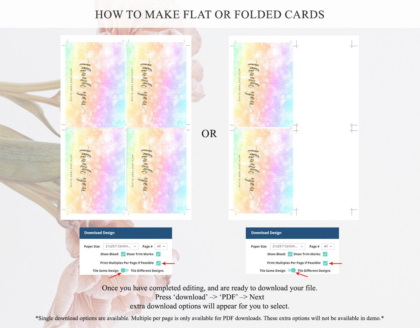 Pastel Thank You Rainbow Thank You Card Colorful Pastel Birthday Thank You Card Confetti Watercolor Pastel Teacher Thank You Cards D10648
