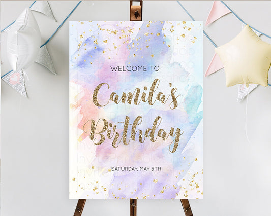 Editable Pastel Welcome Sign Pastel Rainbow Welcome Sign Colorful Rainbow Co