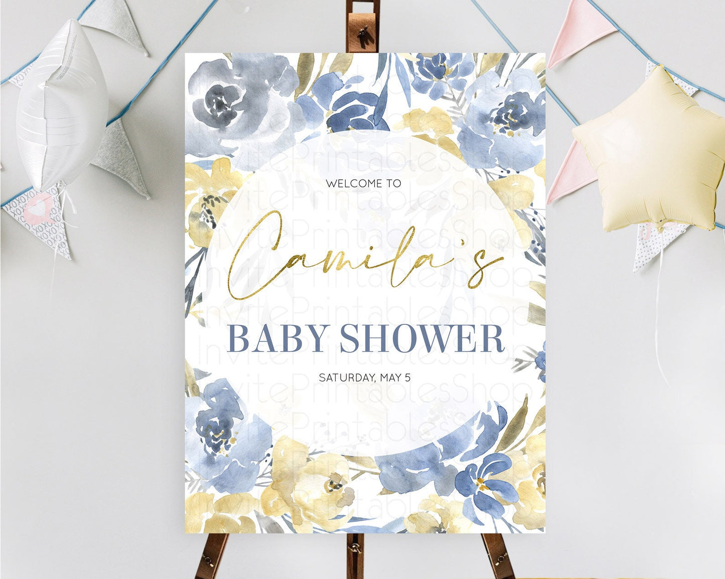 Secret Garden Baby Shower Welcome Sign Wildflower Welcome Board Pastel Flower Garden Welcome Poster Boho Wildflower Welcome Sign D10189