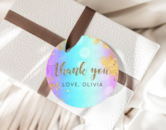 Editable Pastel Thank You Tags Rainbow Thank You Gift Tags Colorful Pastel F