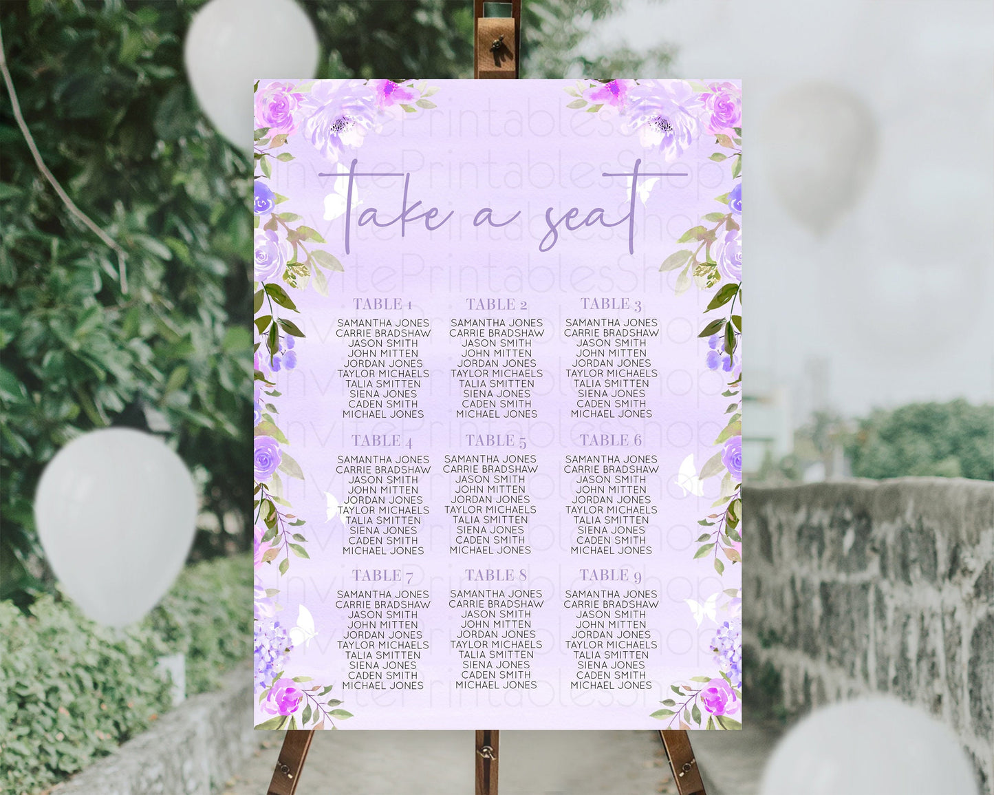 Secret Garden Seating Chart Wildflower Seating Chart Pastel Flowers Seating Chart Enchanted Garden Boho Floral Take A Seat Décor D10719