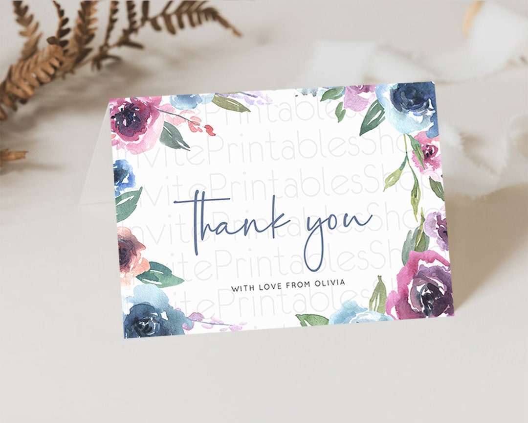 Thank You Card Guest Thank You Cards Details Notes Message Kids Birthday Baby Shower Flat Postcard