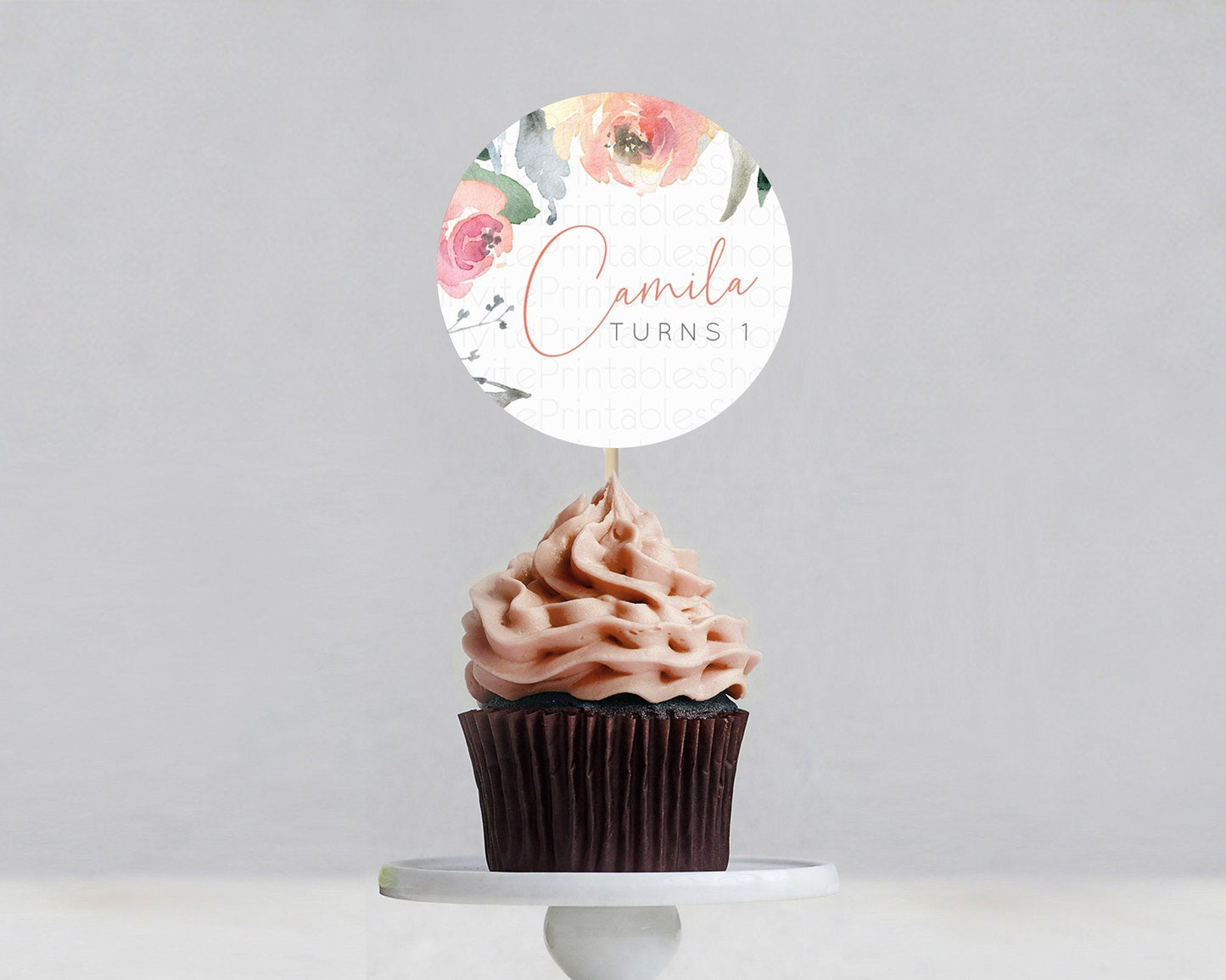 Secret Garden Cupcake Toppers Wildflower Cupcake Toppers Pastel Flowers Cupcake Toppers Enchanted Garden Boho Floral First Birthday D10778