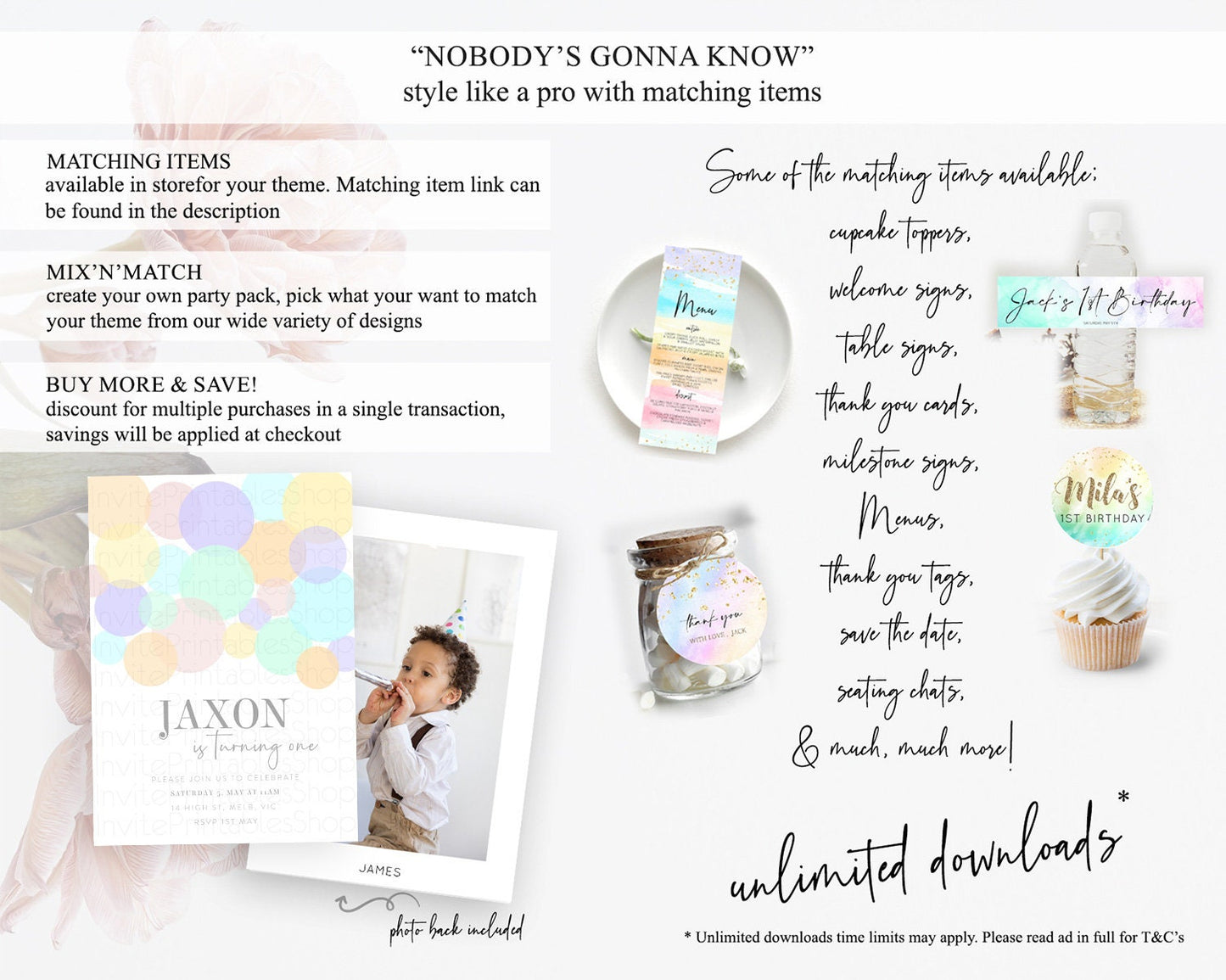 Pastel Birthday Invitation Pastel Confetti Birthday Invitation Bubbles Invitation Colorful Rainbow Confetti 2nd 1st First Birthday 100209