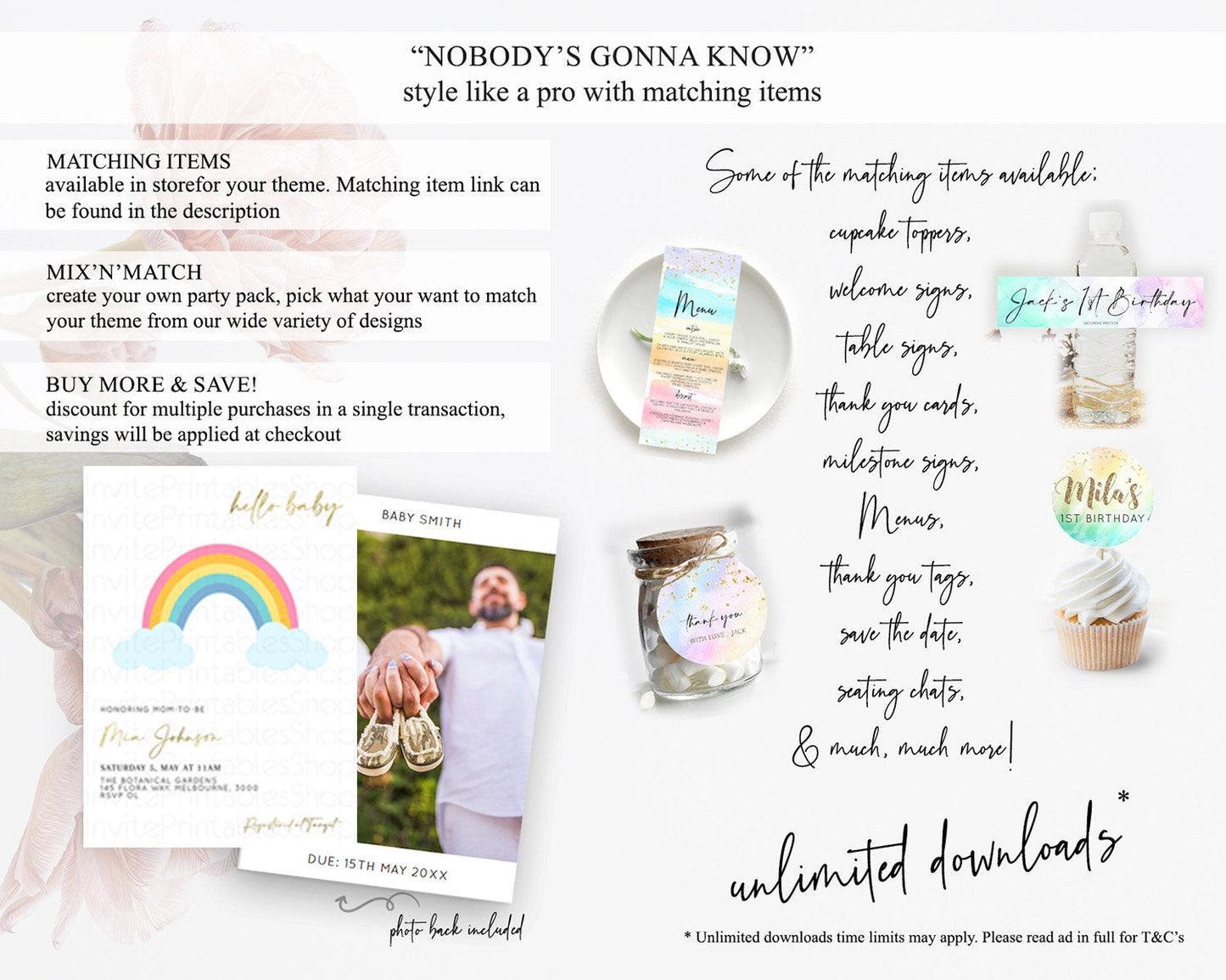 Pastel Rainbow Baby Shower Invitation Pastel Rainbow Invitation Rainbow Baby Invitation Pastel Invitation Boho Rainbow Invitation D10123