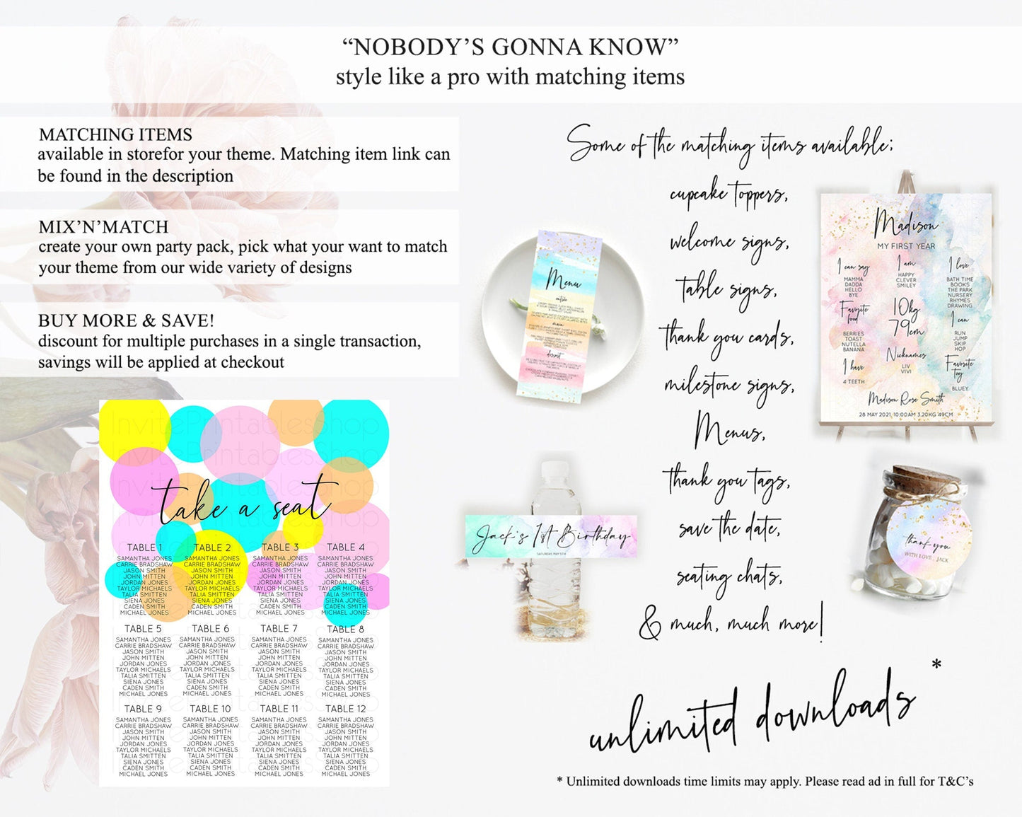 Pastel Seating Chart Pastel Confetti Seating Chart Bubbles Sprinkles Seating Sign Colorful Rainbow Decor Confetti Seating Board D10896