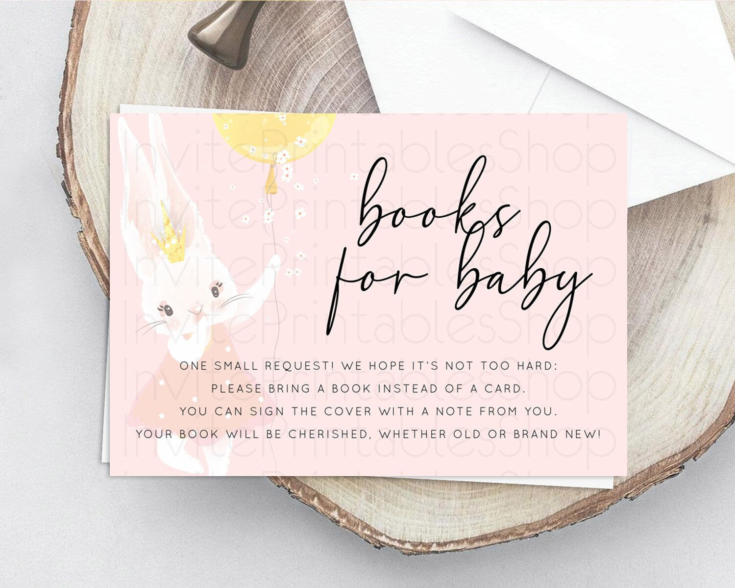 Editable Bunny Balloon Books For Baby Card Pastel Balloon Book Insert Colorf