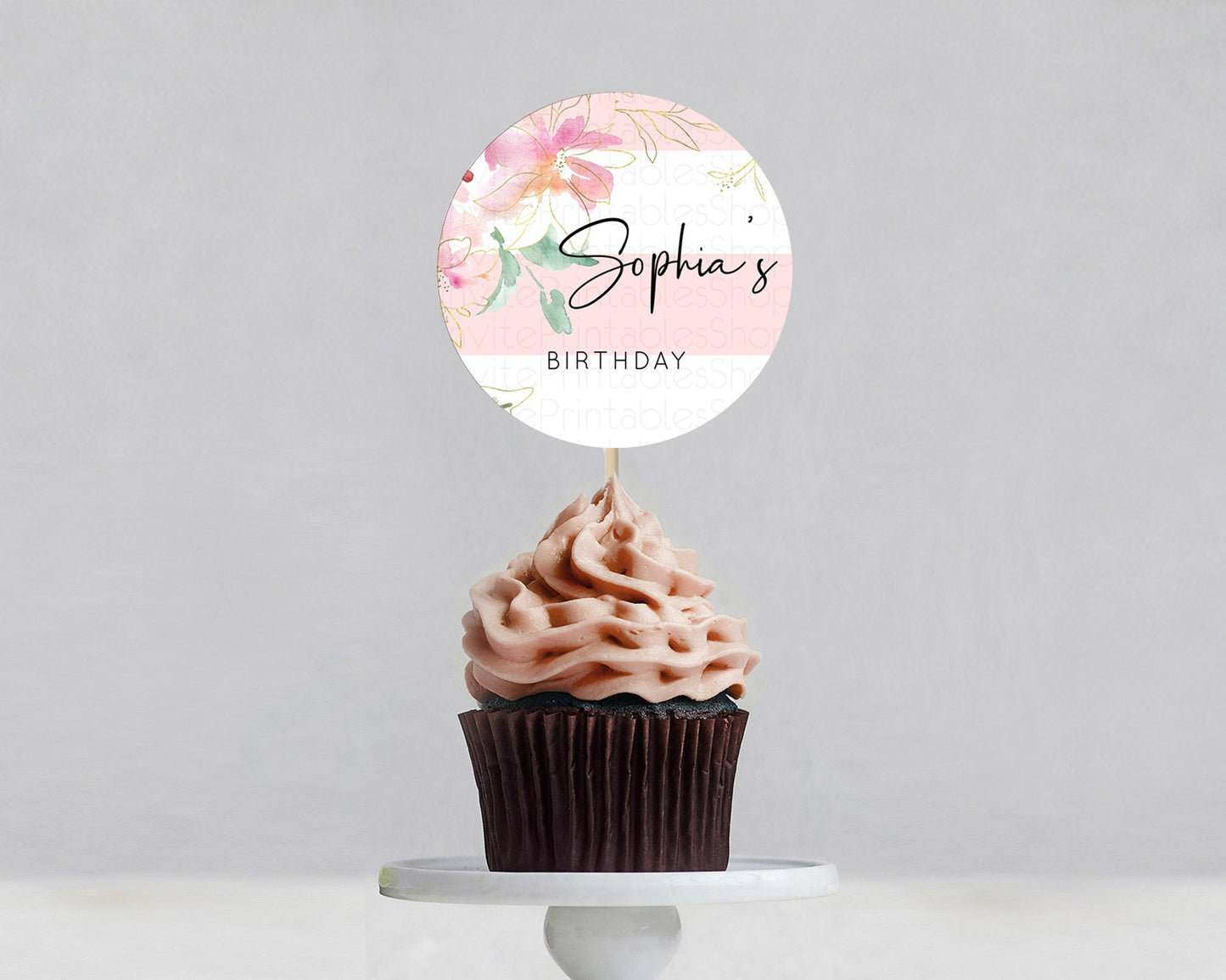 Secret Garden Cupcake Toppers Wildflower Cupcake Toppers Pastel Flowers Cupcake Toppers Enchanted Garden Boho Floral First Birthday D10300