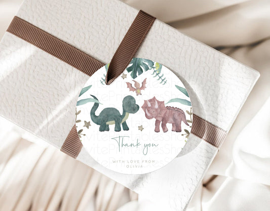 Editable Dinosaur Thank You Tags Dinosaur Volcano Thank You Gift Tags Dinosa