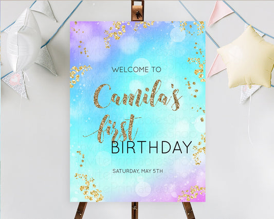 Editable Mermaid Welcome Sign Mermaid Welcome Board Rainbow Fish Under The S