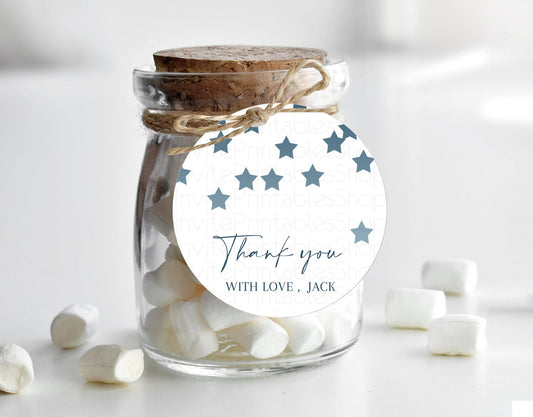 Star Thank You Gift Tags Pastel Stars Thank You Tags Shooting Star Rainbow Colorful Confetti Twinkle Little Star First Birthday Tags D10308