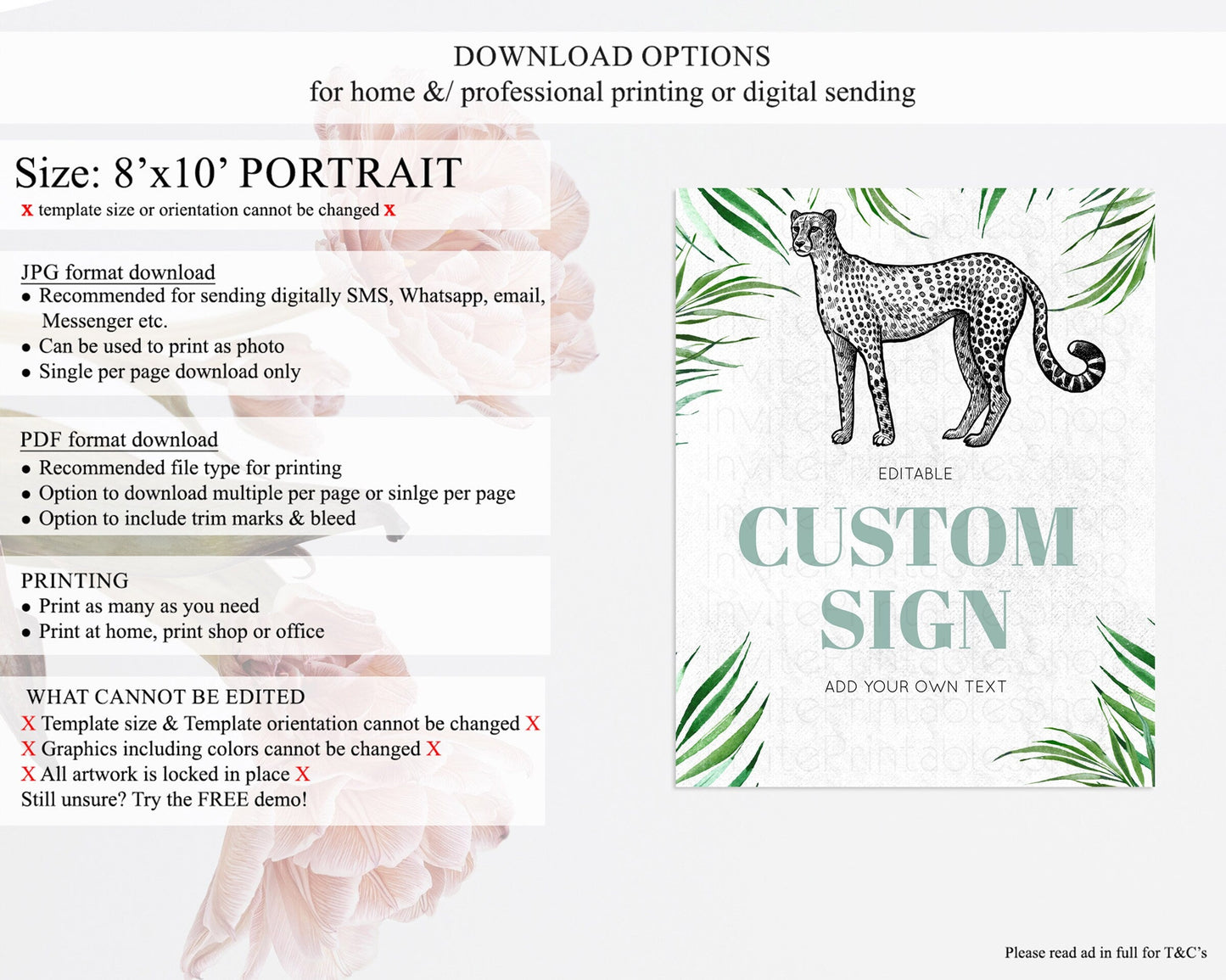 Cheetah Sign Cheetah Party Sign Template Safari Adventure Table Sign Decor Cheetah Minimal Theme 1st Birthday Baptism Baby Shower D10849
