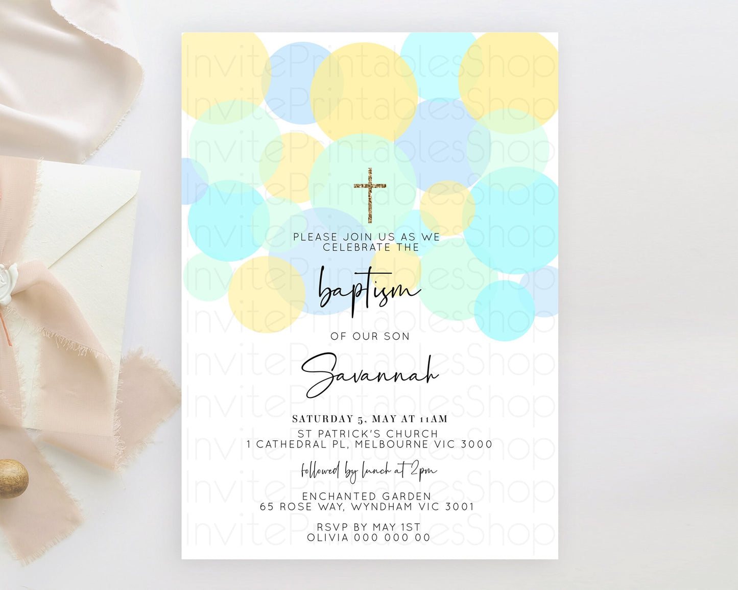 Pastel Baptism Invitation Pastel Confetti Baptism 1st Birthday Invitation Colorful Rainbow Confetti Bubbles Christening Invitation 100206