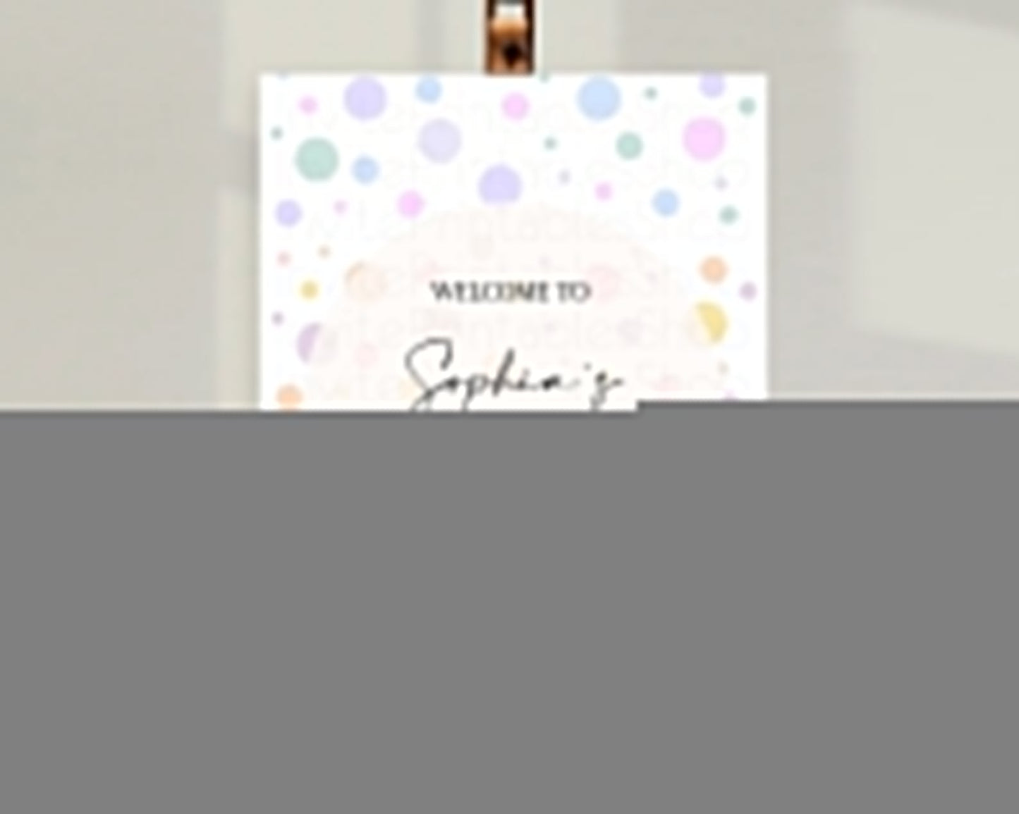 Rainbow Baby Shower Welcome Sign Pastel Welcome Board Pastel Rainbow Confetti Welcome Sign Colorful Bubbles Pastel Welcome Sign D10135