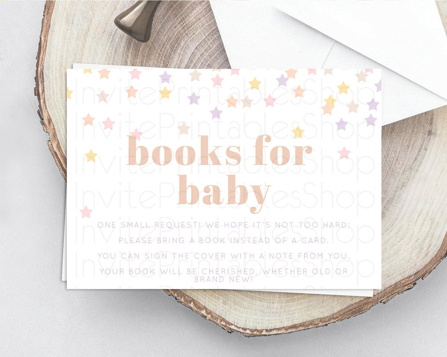 Pastel Star Books For Baby Card Shooting Star Book Insert Twinkle Little Star Book Card Rainbow Confetti Guests Book Poem Request D10810