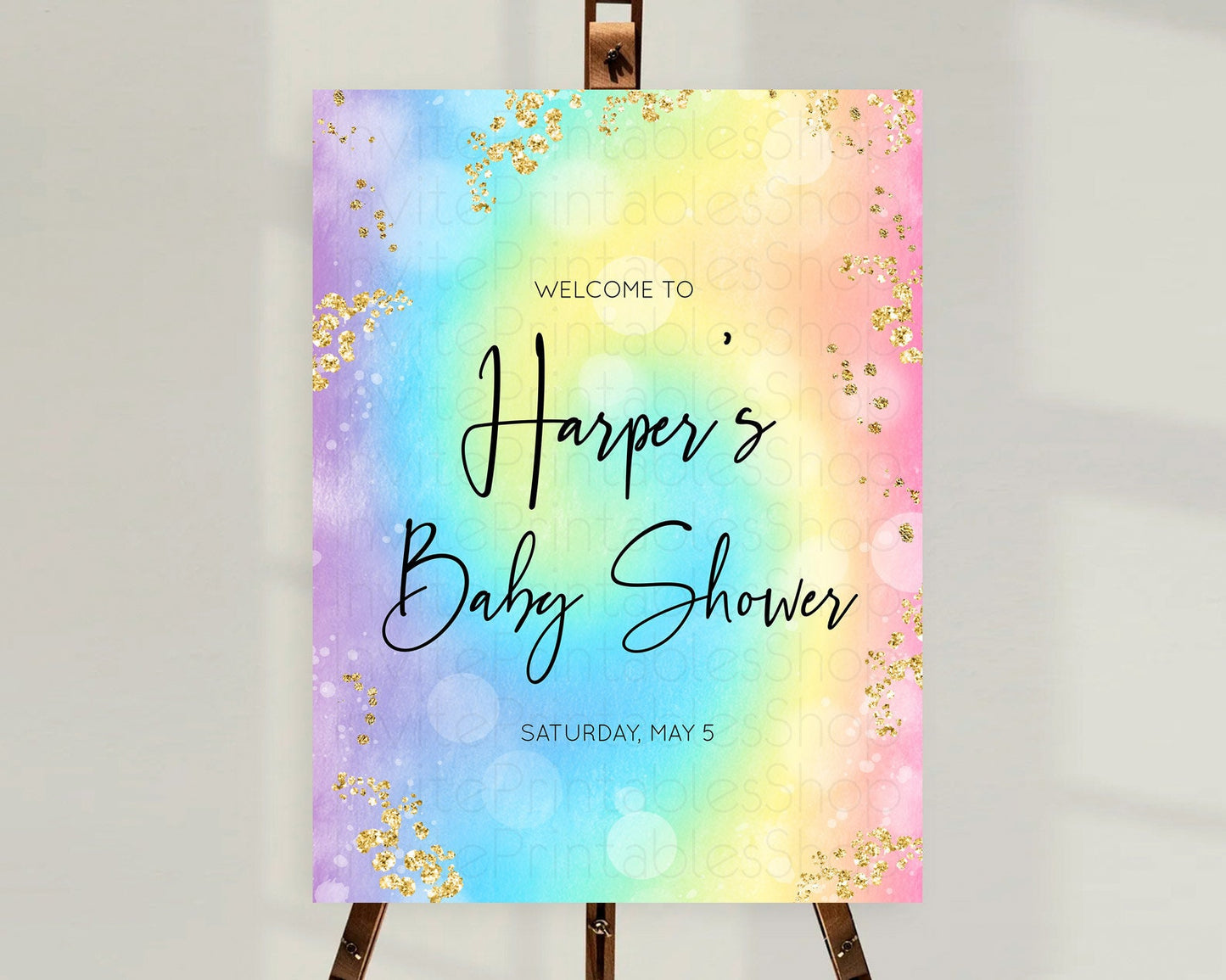 Tie Dye Baby Shower Welcome Board Rainbow Tie Dye Welcome Sign Pastel Welcome Poster Colorful Pastel Welcome Rainbow Tie Dye Sign D10568