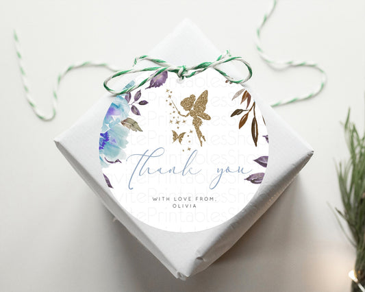 Fairy Thank You Tags Fairy Thank You Gift Tags Enchanted Garden Pastel Floral Butterfly Décor Secret Garden First Birthday Thank You D10728