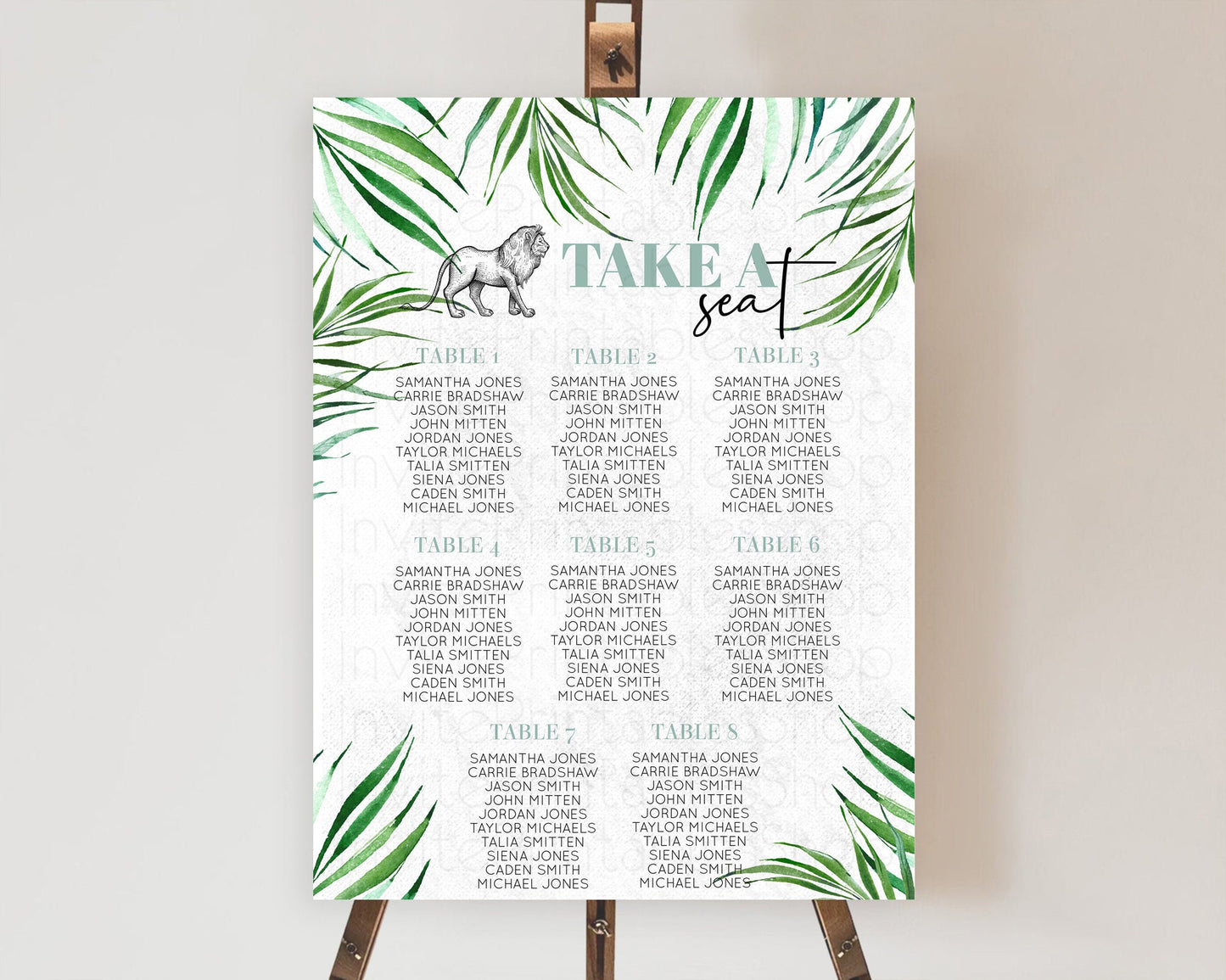 Lion Seating Chart Safari Lion Seating Chart Modern Lion Party Decor Safari Adventure Party Minimalist Lion Seating Sign Take A Seat D10845