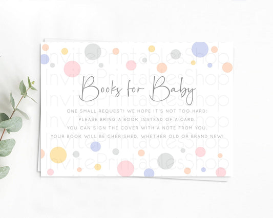 Editable Rainbow Books For Baby Card Pastel Sprinkles Book Insert Pastel Rai